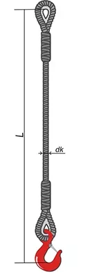 Строп ветвь канатная ВК-1 т L=3 м заплет купить в Ижевске