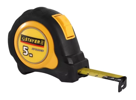 Рулетка STAYER &quot;MASTER&quot; &quot;OMEGA&quot; автостоп, обрезиненный корпус, 5мх19мм 3402-05-19_z01 купить в Ижевске