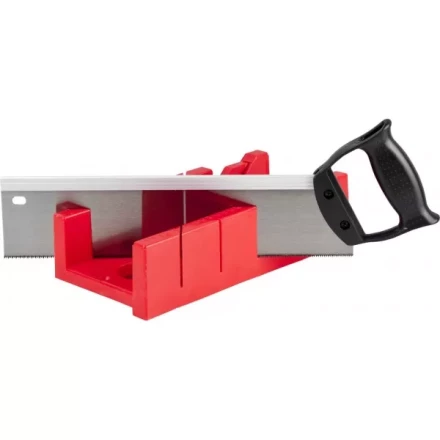 Набор ЗУБР &quot;МАСТЕР&quot;: Стусло пластмассовое + ножовка с пластиковой рукояткой с усиленным обушком, стусло MIDI-PLUS, 2,5&quot;, ножовка 295мм 15391-30 купить в Ижевске