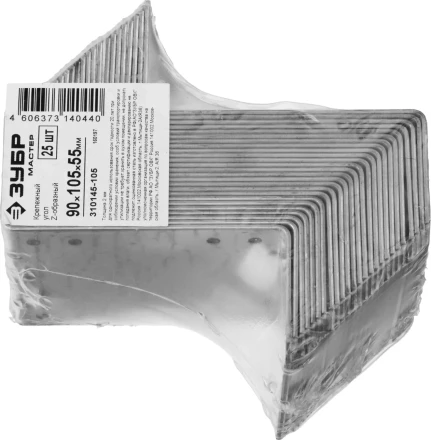 Крепежный угол ЗУБР &quot;МАСТЕР&quot; Z-образный, 90х105х55мм, 25шт 310145-105 купить в Ижевске