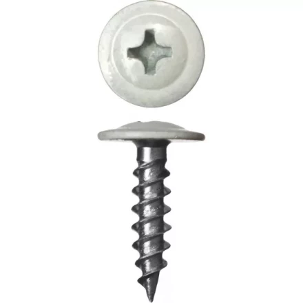 Саморезы ЗУБР с прессшайбой по листовому металлу до 0,9 мм, окрашенные в RAL-9003, PH2, 4,2х16 мм, 500шт 300191-42-016-9003 купить в Ижевске