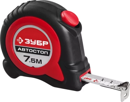 Рулетка ЗУБР "МАСТЕР", двухкомпонентный корпус, автостоп, 7,5м/25мм 34052-08-25 купить в Ижевске
