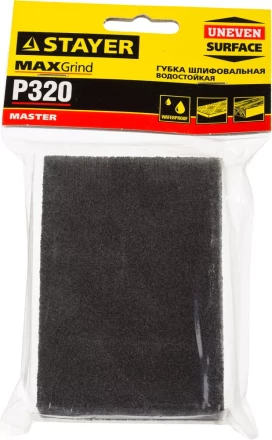 Губка шлифовальная STAYER "MASTER" четырехсторонняя, зерно - оксид алюминия, Р320, 100 x 68 x 26 мм. 3560-4 купить в Ижевске