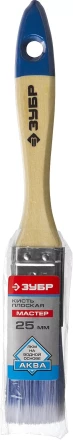 Плоская кисть ЗУБР АКВА 20 мм 3/4? светлая искусственная щетина деревянная ручка для воднодисперсионных и акриловых ЛКМ 4-01007-020 купить в Ижевске
