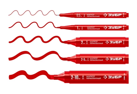 ЗУБР МП-300 красный, 2 мм перманентный маркер (06322-3) купить в Ижевске