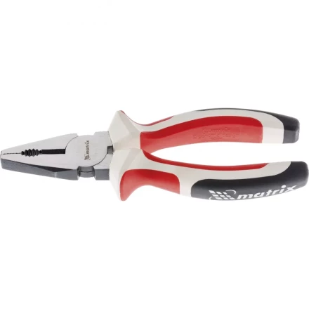 Плоскогубцы White Nickel 200 мм никелированные трехкомпонентные рукоятки MATRIX 17076 купить в Ижевске