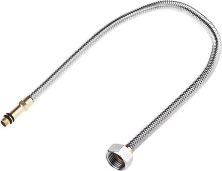 Подводка ЗУБР &quot;ЭКСПЕРТ&quot; сильфонная из нержавеющей стали, для смесителя, удлиненная, г/ш (гайка-штуцер), 1/2&quot;, 0,5м 51013-050 купить в Ижевске