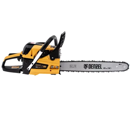 Пила цепная бензиновая Denzel DS-5218, шина 45 см, 52 см3, 3 л.с, шаг 0,325, паз 1,5 мм, 72 звена 95237 купить в Ижевске