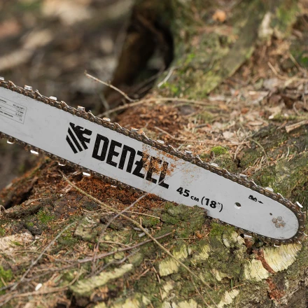 Пила цепная бензиновая Denzel DS-5218, шина 45 см, 52 см3, 3 л.с, шаг 0,325, паз 1,5 мм, 72 звена 95237 купить в Ижевске
