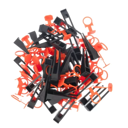 Комплект зажим и клин для системы выравнивания плитки СВП Кольцо, 40/40 шт. в пакете Сибртех 88111 купить в Ижевске