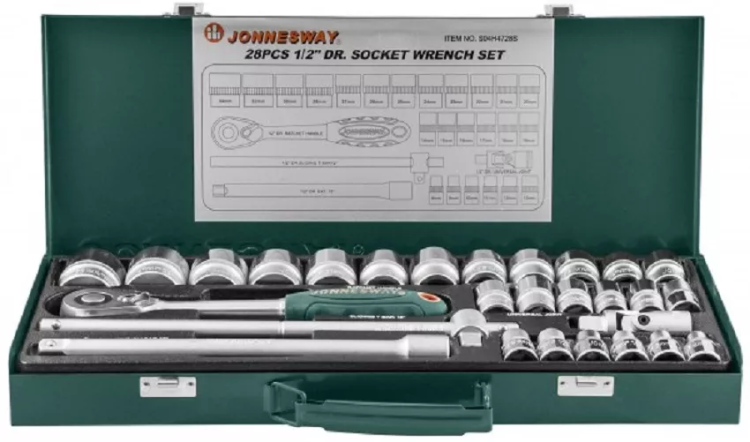Набор головок торцевых 1/2"DR 8-34мм 28предметов S04Н4728S Jonnesway 47534 купить в Ижевске