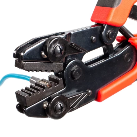 Пресс-клещи КВТ СТВ+5 с 5 матрицами МПК для опрессовки разъемов, втулочных, изолированных и неизолированных наконечников (набор) (89227) купить в Ижевске