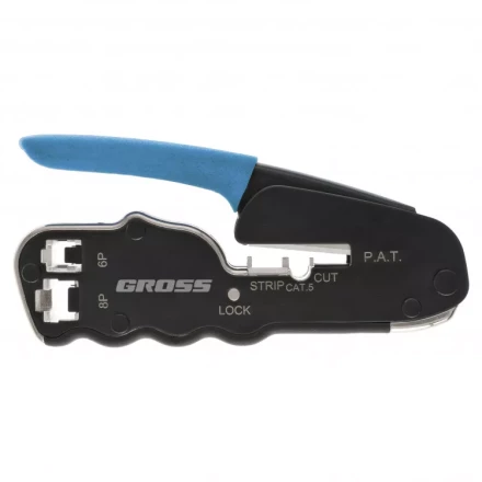 Клещи для обжима телефонных и компьютерных клемм Gross RJ45 8P и RJ11/12 6P 17723 купить в Ижевске