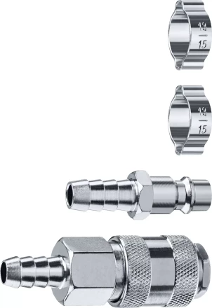 ЗУБР (штуцер елочка, 10 мм - рапид муфта) + (рапид штуцер-штуцер елочка, 10 мм) + (обжимные хомуты 2 шт), набор, Профессионал (64920-10-H) купить в Ижевске