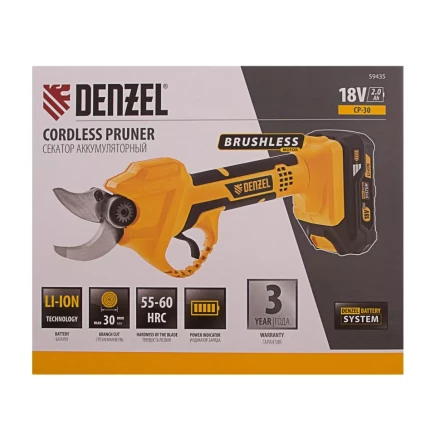 Секатор аккумуляторный Denzel CP-30 59435, 18В Li-Ion купить в Ижевске