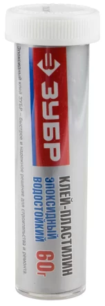 Клей-пластилин ЗУБР эпоксидный водостойкий, на блистере, 60 г 41958 купить в Ижевске