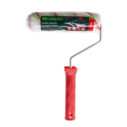 Валик &quot;Эмали&quot; , 180 мм, ворс 12 мм, D - 36 мм, D ручки - 6 мм, полиамид, полиакрил Сибртех 80200 купить в Ижевске