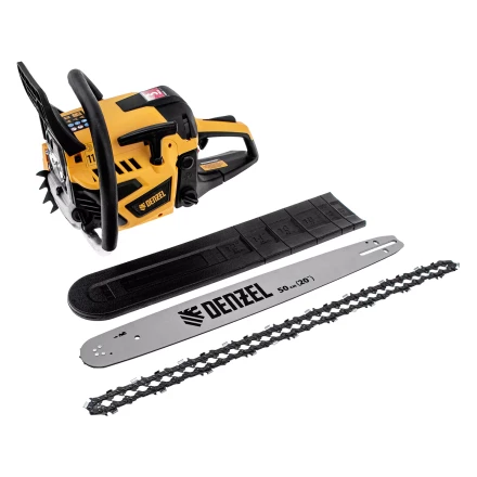 Пила цепная бензиновая Denzel DS-5820, шина 50 см, 58 см3, 3.6 л.с, шаг 0,325, паз 1,5 мм, 76 звеньев 95238 купить в Ижевске