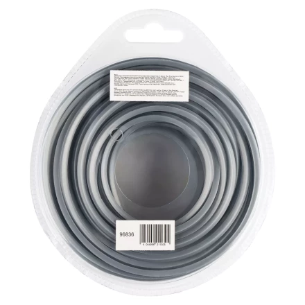 Леска для триммера армированная алюминием квадратная Denzel 3,0мм х 15м, блистер ALUFLEX 96836 купить в Ижевске