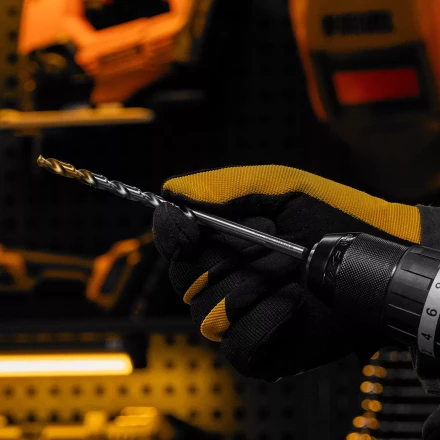 Сверло спиральное по металлу Denzel, 7,0 х 156 мм, Р6М5, Golden Tip, удлиненное, 718258 купить в Ижевске