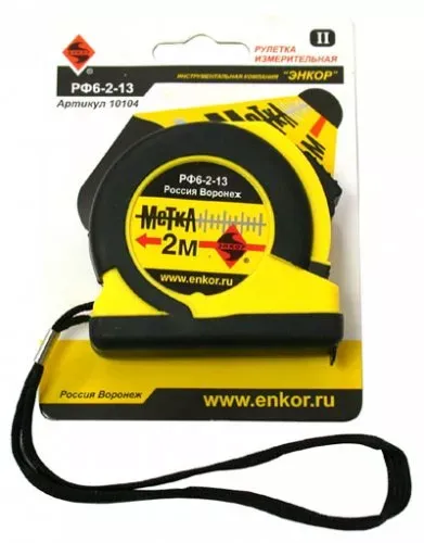Рулетка 2м Метка Энкор 10104 купить в Ижевске