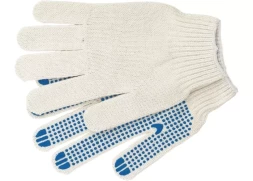 Перчатки х/б, ПВХ "точка", 7 класс Сибртех Россия 67703
