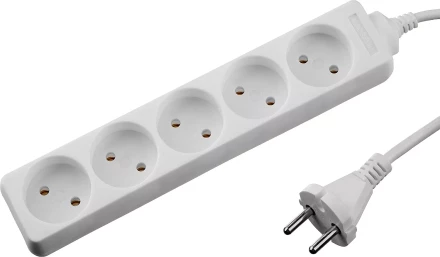 Удлинитель &quot;TOPELECTRO&quot; электрический, ПВС 2х1мм2, 5 гнезд, 3500 Вт, 1.5м, STAYER 55050-1.5 купить в Ижевске
