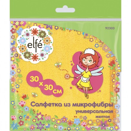 Салфетка универсальная из микрофибры желтая 300х300 мм Elfe 92303 купить в Ижевске