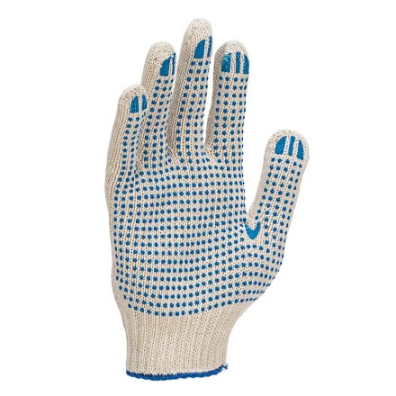 Перчатки трикотажные усиленные, с ПВХ точкой, 7 класс вязки Россия 677725 купить в Ижевске