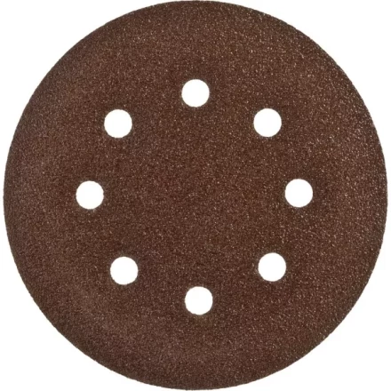 Круг шлифовальный ЗУБР &quot;СТАНДАРТ&quot; из абразивной бумаги на велкро основе, 6 отв., Р60, 150мм, 5шт 35350-150-060 купить в Ижевске