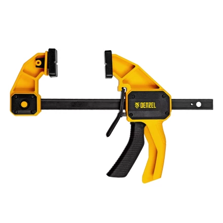 Струбцина F-образная Denzel, быстрозажимная, 150 х 80 мм, усиленный нейлоновый корпус 20505 купить в Ижевске