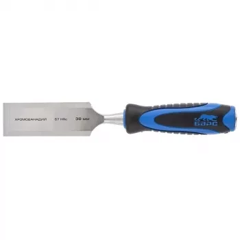 Долото-стамеска,плоская,38мм, двухкомпонентная рукоятка,металлический затыльник БАРС 24659 купить в Ижевске