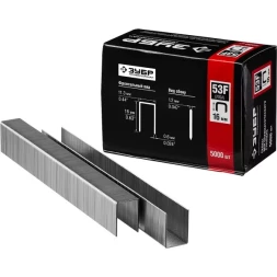 Скобы тип 53F, 16 мм, особотвердые, ЗУБР &quot;ПРОФЕССИОНАЛ&quot; 31950-16, 5000 шт 31950-16