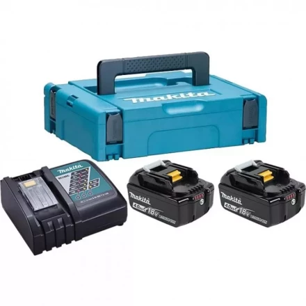 Набор 2 аккумулятора Makita BL 1840B 198310-8, 4 Ач и Зарядное устройство DC 18 RC в MakPac купить в Ижевске