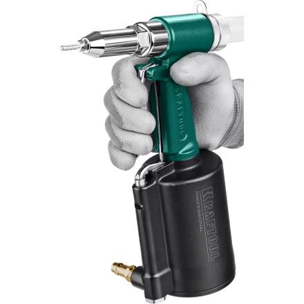 Заклепочник пневматический KRAFTOOL, корпус из алюминия, для заклепок из нержавеющей стали, 2,4-3,2-4-4,8мм 31184 купить в Ижевске