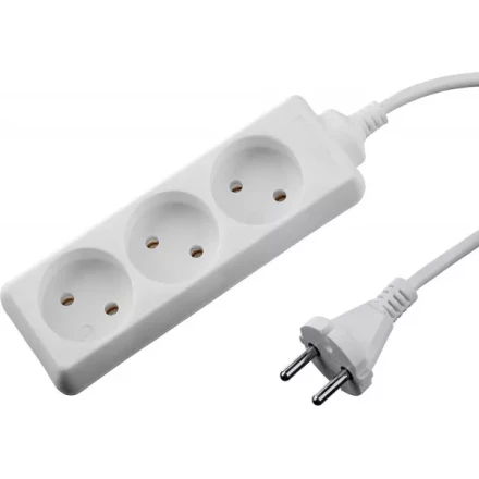 Удлинитель &quot;TOPELECTRO&quot; электрический, ПВС 2х1мм2, 3 гнезда, 3500 Вт, 1.5м, STAYER 55030-1.5 купить в Ижевске