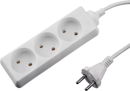 Удлинитель &quot;TOPELECTRO&quot; электрический, ПВС 2х1мм2, 3 гнезда, 3500 Вт, 1.5м, STAYER 55030-1.5 купить в Ижевске