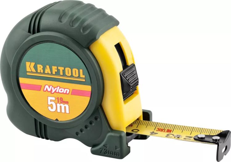 Рулетка KRAFTOOL "EXPERT" с нейлоновым покрытием, обрезин корпус, 5/19мм 34122-05-19_z01 купить в Ижевске