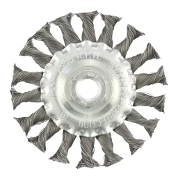 Щетка для УШМ 125 мм М14 плоская крученая проволока 0,35 мм MATRIX 74633