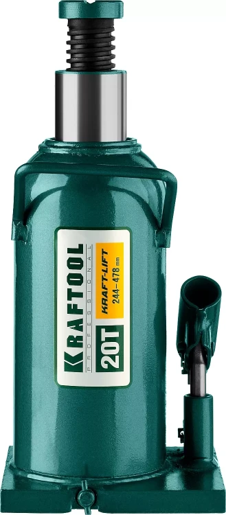 Домкрат гидравлический бутылочный "Kraft-Lift", сварной, 20т, 244-478мм, KRAFTOOL 43462-20 43462-20_z01 купить в Ижевске