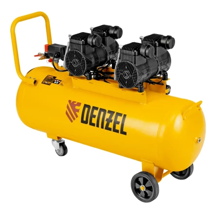 Компрессор безмасл. малошумный DLP-3000/100, 3 кВт, 2х1,5 кВт,100 л, 2850 об/мин,500 л/мин// Denzel 58145 купить в Ижевске
