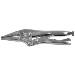 Зажим ЗУБР "ЭКСПЕРТ" ручной, с удлиненными губками из кованой Cr-V стали, для мест с ограниченным доступом, 225мм 22511-22