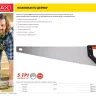 Ножовка по дереву (пила) MIRAX Universal 450 мм, 5 TPI, рез вдоль и поперек волокон, для крупных и средних заготовок 1502-47_z01 купить в Ижевске
