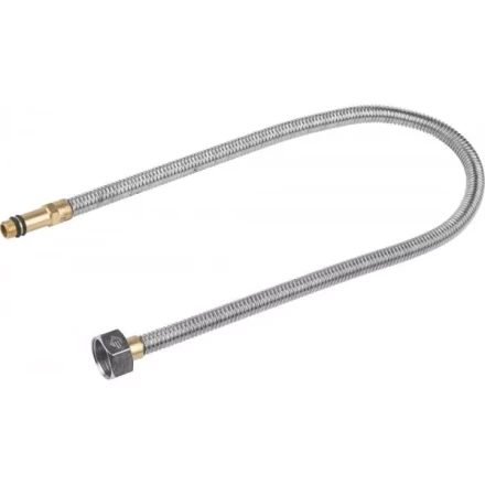 Подводка ЗУБР &quot;ЭКСПЕРТ&quot; сильфонная из нержавеющей стали, для смесителя, удлиненная, г/ш (гайка-штуцер), 1/2&quot;, 0,6м 51013-060 купить в Ижевске