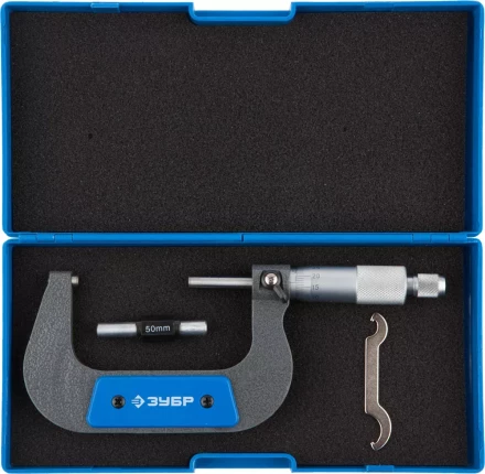 Микрометр ЗУБР &quot;ЭКСПЕРТ&quot; гладкий механический, МК 75, диапозон 50-75мм, шаг измерения 0,01мм 34480-75_z01 купить в Ижевске