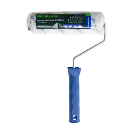Валик &quot;Водные краски&quot;, 180 мм, ворс 12 мм, D - 36 мм, D ручки - 6 мм, полиэстер Сибртех 80192 купить в Ижевске