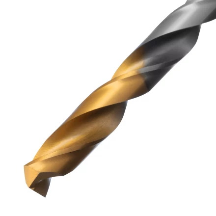 Сверло спиральное по металлу Denzel, 8 х 165 мм, Р6М5, Golden Tip, удлиненное, 718260 купить в Ижевске