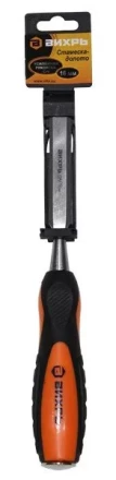 Стамеска-долото 16 мм двухкомпонентная усиленная рукоятка CrV Вихрь купить в Ижевске