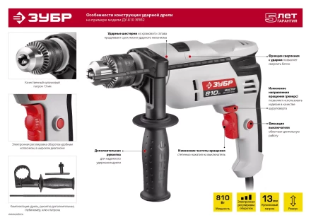 Дрель ударная ДУ-810 ЭРМ2 серия МАСТЕР купить в Ижевске