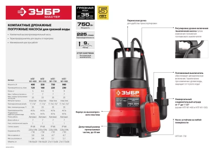 Насос дренажный НПГ-М1-550 серия МАСТЕР купить в Ижевске